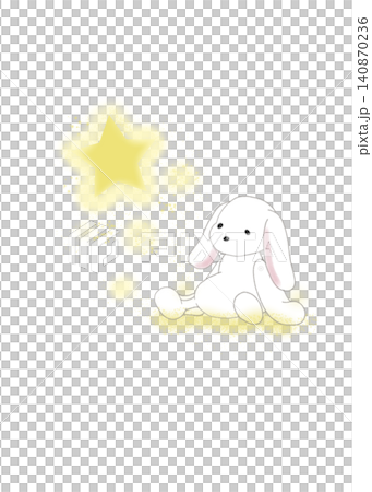 星とうさぎのイラスト 星とうさぎのイラスト 140870236