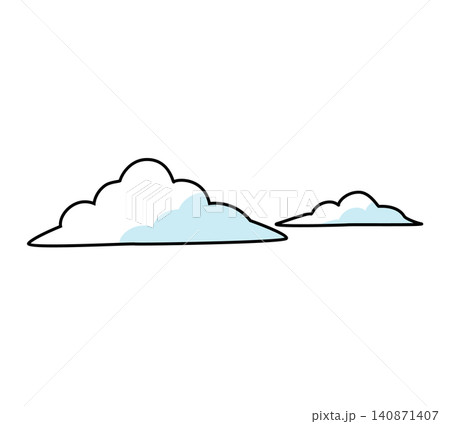 シンプルな雲のイラスト 140871407