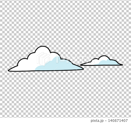 シンプルな雲のイラスト 140871407