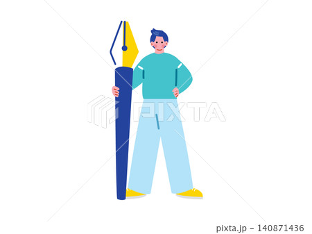 イラストレーター男性のイラスト イラストレーター男性のイラスト 140871436