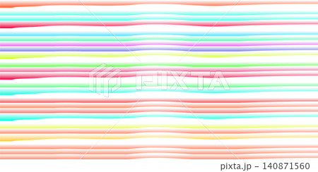 カラフルで抽象的な手描き水平ストライプの背景イラスト 140871560