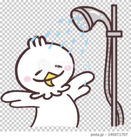 一幅白鳥沐浴的插圖 一幅白鳥沐浴的插圖 140871707
