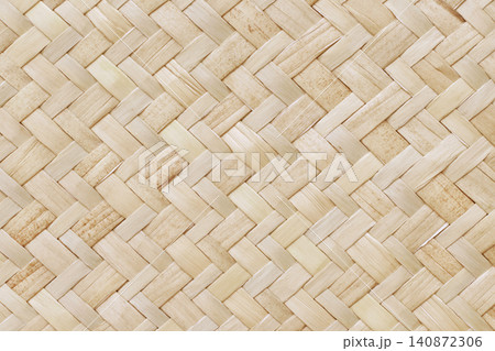Pattern of old reed weaving mat with vintage style for background and design art work. Pattern of old reed weaving mat with vintage style for background and design art work. 140872306