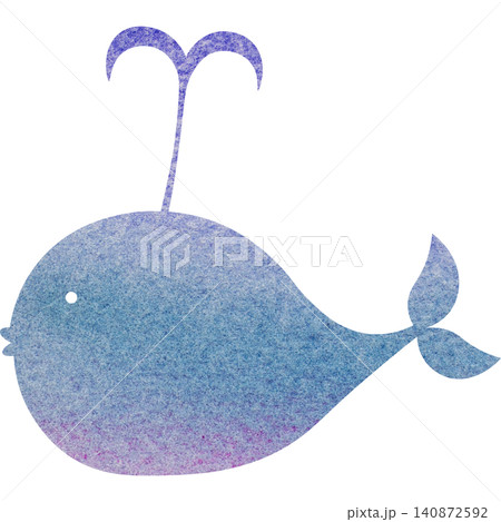 綺麗な水彩模様のクジラのアイコンのイメージのイラスト 綺麗な水彩模様のクジラのアイコンのイメージのイラスト 140872592