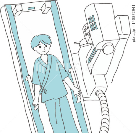 胃のバリウム検査(X線透視検査)を受ける人のイラスト(健康診断・人間ドック・胃がん検診のベクター素材 胃のバリウム検査(X線透視検査)を受ける人のイラスト(健康診断・人間ドック・胃がん検診のベクター素材 140872941