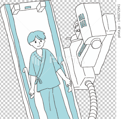 胃のバリウム検査(X線透視検査)を受ける人のイラスト(健康診断・人間ドック・胃がん検診のベクター素材 胃のバリウム検査(X線透視検査)を受ける人のイラスト(健康診断・人間ドック・胃がん検診のベクター素材 140872941