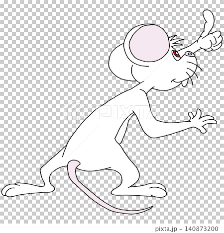 手書き動物イラスト☆ハツカネズミ 140873200