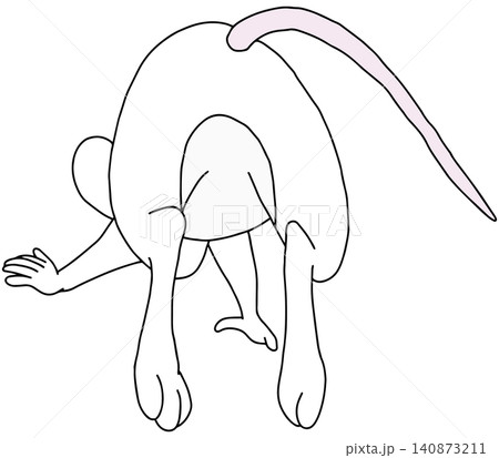 手書き動物イラスト☆ハツカネズミ 140873211