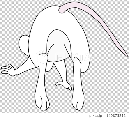 手書き動物イラスト☆ハツカネズミ 140873211