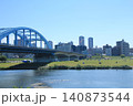 多摩川に架かる丸子橋と武蔵小杉の街並み・1 140873544