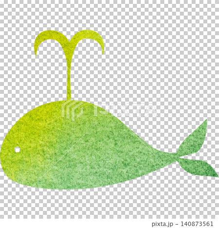 綺麗な水彩模様のクジラのアイコンのイメージのイラスト 綺麗な水彩模様のクジラのアイコンのイメージのイラスト 140873561