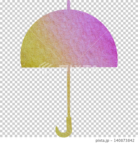美麗的水彩圖案雨傘圖示圖像插圖 140873842