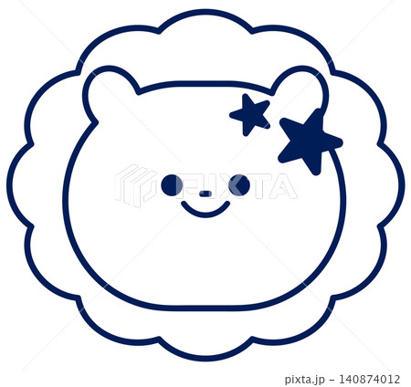 かわいい獅子座(線のみ) かわいい獅子座(線のみ) 140874012