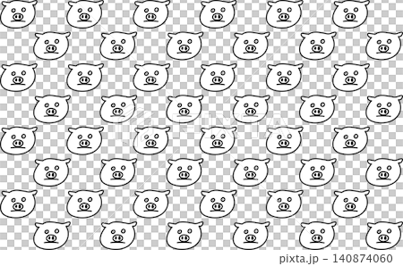 Simple seamless pattern background of a pig's face Simple seamless pattern background of a pig's face 140874060