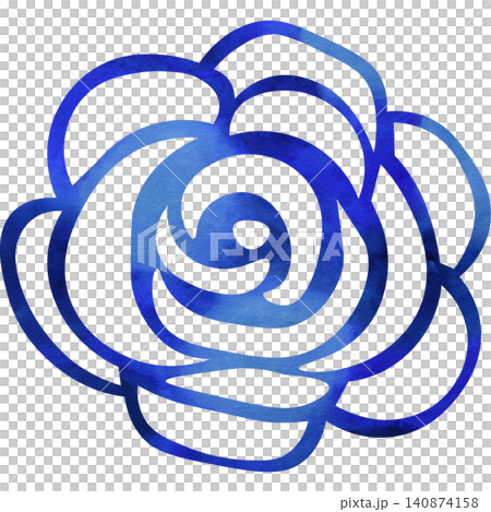 綺麗な水彩模様の薔薇のアイコンのイメージのイラスト 綺麗な水彩模様の薔薇のアイコンのイメージのイラスト 140874158