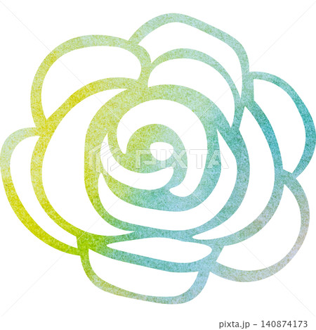 綺麗な水彩模様の薔薇のアイコンのイメージのイラスト 綺麗な水彩模様の薔薇のアイコンのイメージのイラスト 140874173