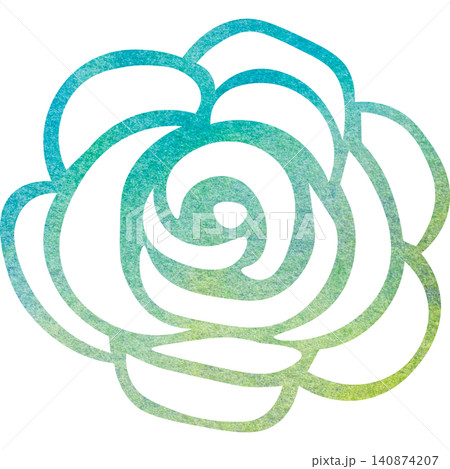 綺麗な水彩模様の薔薇のアイコンのイメージのイラスト 綺麗な水彩模様の薔薇のアイコンのイメージのイラスト 140874207
