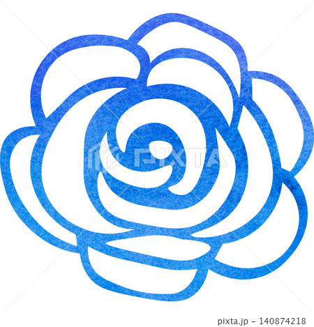 綺麗な水彩模様の薔薇のアイコンのイメージのイラスト 綺麗な水彩模様の薔薇のアイコンのイメージのイラスト 140874218
