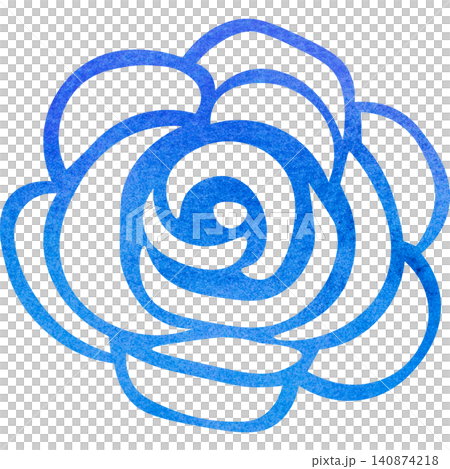 綺麗な水彩模様の薔薇のアイコンのイメージのイラスト 綺麗な水彩模様の薔薇のアイコンのイメージのイラスト 140874218