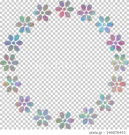An illustration of an icon with a beautiful watercolor-patterned wreath frame. An illustration of an icon with a beautiful watercolor-patterned wreath frame. 140876455