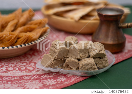 Sunflower seed halva. Oriental sweets. Food. Sunflower seed halva. Oriental sweets. Food. 140876482