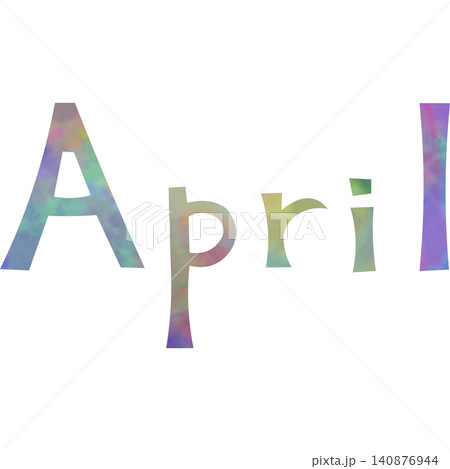 綺麗な水彩模様のAprilのアイコンのイメージのイラスト 綺麗な水彩模様のAprilのアイコンのイメージのイラスト 140876944