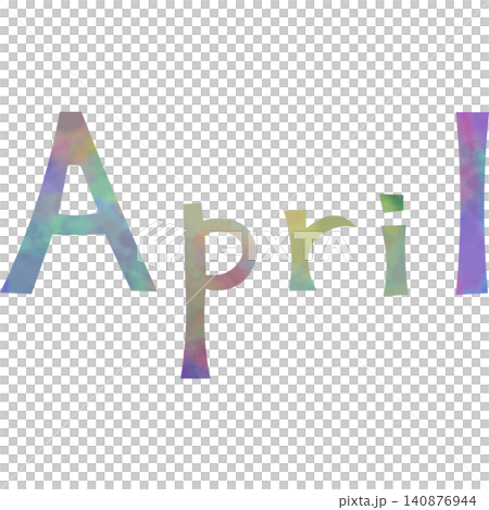 綺麗な水彩模様のAprilのアイコンのイメージのイラスト 綺麗な水彩模様のAprilのアイコンのイメージのイラスト 140876944