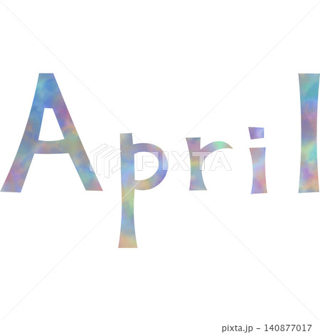 綺麗な水彩模様のAprilのアイコンのイメージのイラスト 綺麗な水彩模様のAprilのアイコンのイメージのイラスト 140877017