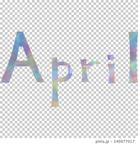 綺麗な水彩模様のAprilのアイコンのイメージのイラスト 綺麗な水彩模様のAprilのアイコンのイメージのイラスト 140877017