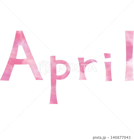 綺麗な水彩模様のAprilのアイコンのイメージのイラスト 綺麗な水彩模様のAprilのアイコンのイメージのイラスト 140877043