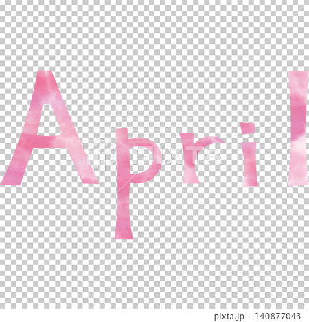 綺麗な水彩模様のAprilのアイコンのイメージのイラスト 綺麗な水彩模様のAprilのアイコンのイメージのイラスト 140877043
