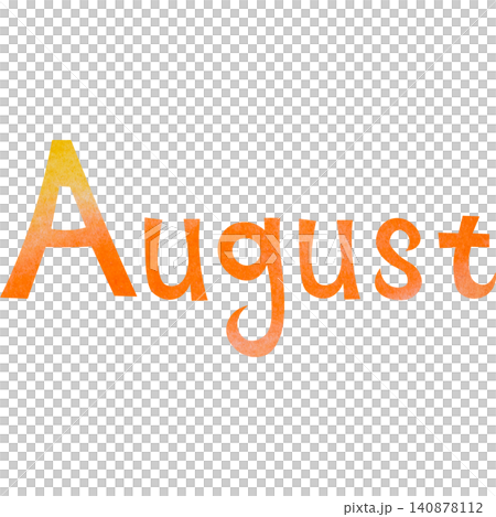 綺麗な水彩模様のAugustのアイコンのイメージのイラスト 綺麗な水彩模様のAugustのアイコンのイメージのイラスト 140878112