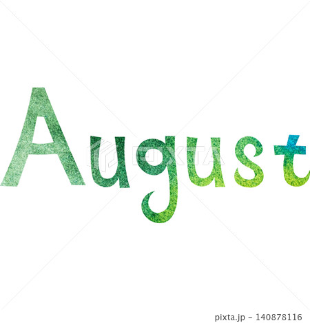 綺麗な水彩模様のAugustのアイコンのイメージのイラスト 綺麗な水彩模様のAugustのアイコンのイメージのイラスト 140878116