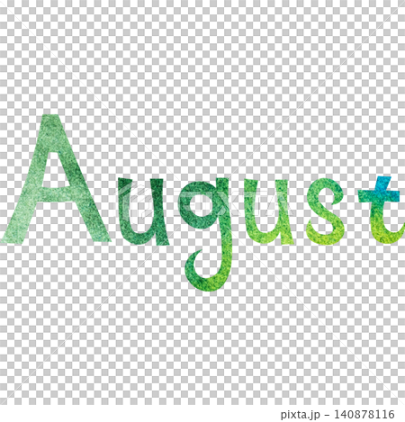 綺麗な水彩模様のAugustのアイコンのイメージのイラスト 綺麗な水彩模様のAugustのアイコンのイメージのイラスト 140878116