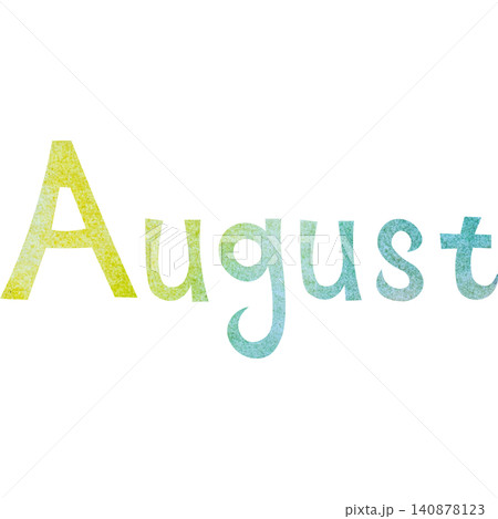 綺麗な水彩模様のAugustのアイコンのイメージのイラスト 綺麗な水彩模様のAugustのアイコンのイメージのイラスト 140878123