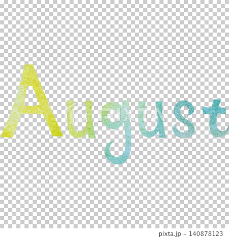 綺麗な水彩模様のAugustのアイコンのイメージのイラスト 綺麗な水彩模様のAugustのアイコンのイメージのイラスト 140878123
