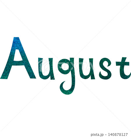 綺麗な水彩模様のAugustのアイコンのイメージのイラスト 140878127