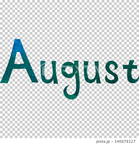 綺麗な水彩模様のAugustのアイコンのイメージのイラスト 140878127