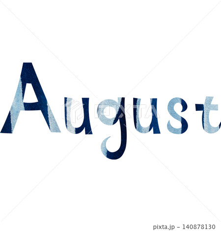 綺麗な水彩模様のAugustのアイコンのイメージのイラスト 綺麗な水彩模様のAugustのアイコンのイメージのイラスト 140878130