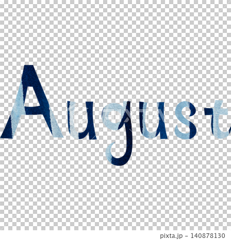綺麗な水彩模様のAugustのアイコンのイメージのイラスト 綺麗な水彩模様のAugustのアイコンのイメージのイラスト 140878130