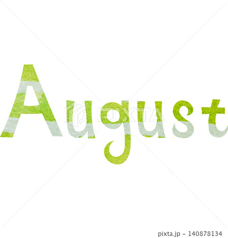 綺麗な水彩模様のAugustのアイコンのイメージのイラスト 綺麗な水彩模様のAugustのアイコンのイメージのイラスト 140878134