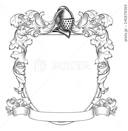 Coat of Arms Crest Family Heraldry Medieval Shield 140878564