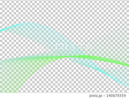 流れるウェーブの抽象的イラスト素材 流れるウェーブの抽象的イラスト素材 140879359
