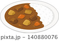 かわいいカレーライスのベクターイラスト かわいいカレーライスのベクターイラスト 140880076