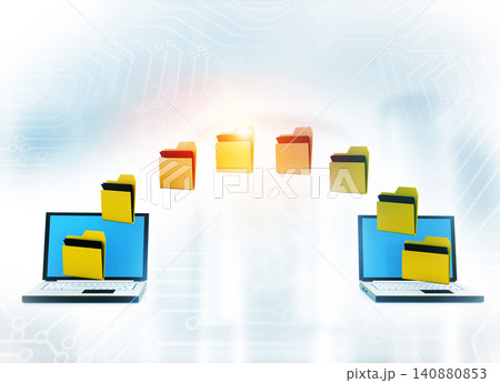 File transfer. Data, File, Folders with paper files File transfer. Data, File, Folders with paper files 140880853