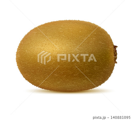 Realistic ripe kiwi fruit. Isolated 3d vector raw natural, healthy vitamin tropical food, whole kiwi fruit with detailed brown fuzzy skin texture and hairy surface. Fresh exotic nutritional ingredient Realistic ripe kiwi fruit. Isolated 3d vector raw natural, healthy vitamin tropical food, whole kiwi fruit with detailed brown fuzzy skin texture and hairy surface. Fresh exotic nutritional ingredient 140881095