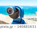 Public Viewing Telescope at Seaside Lookout Above the Marina  140881631