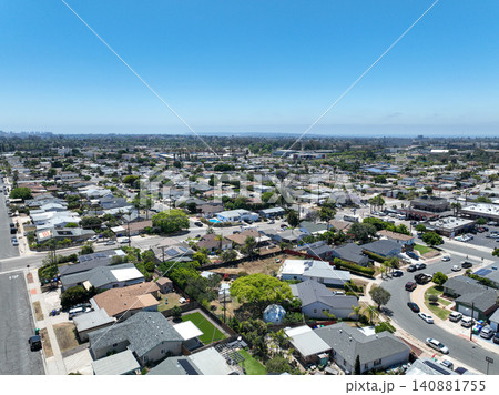 Aerial view of Mira Mesa, San Diego largest suburb 140881755