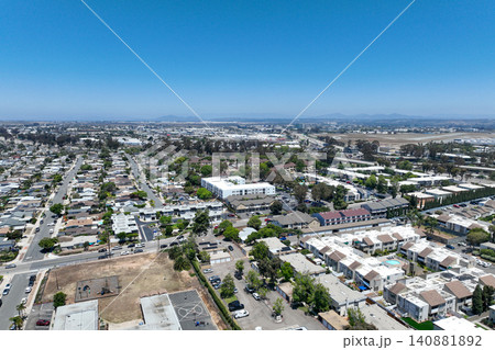 Aerial view of Mira Mesa, San Diego largest suburb 140881892