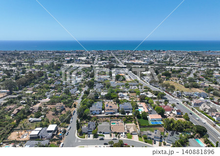 Aerial view of Carlsbad, beach city, North County San Diego, California Aerial view of Carlsbad, beach city, North County San Diego, California 140881896